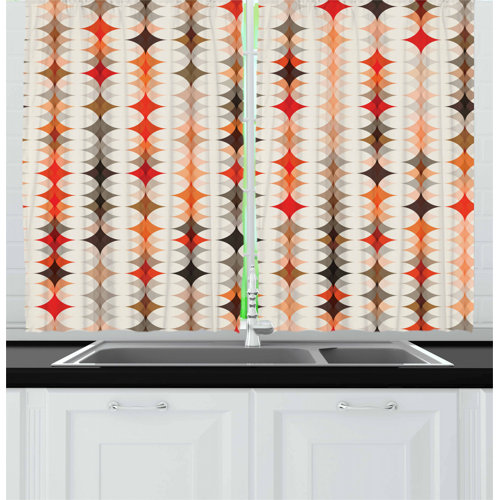 Geometric Kitchen Valances & Kitchen Curtains You'll Love Wayfair